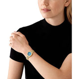 Buy Shop Michael Kors Lexington Three Hand Blue Dial Gold Steel Strap Watch for Women - MK4813 USA Online