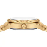 Buy Shop Michael Kors Lexington Three Hand Blue Dial Gold Steel Strap Watch for Women - MK4813 USA Online