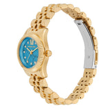 Buy Shop Michael Kors Lexington Three Hand Blue Dial Gold Steel Strap Watch for Women - MK4813 USA Online