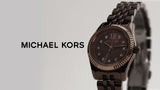 Buy Shop Michael Kors Lexington Three-Hand Brown Dial Brown Steel Strap Watch for Women - MK4844 USA Online