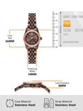 Buy Shop Michael Kors Lexington Three-Hand Brown Dial Brown Steel Strap Watch for Women - MK4844 USA Online
