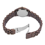 Buy Shop Michael Kors Lexington Three-Hand Brown Dial Brown Steel Strap Watch for Women - MK4844 USA Online