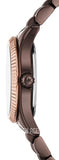 Buy Shop Michael Kors Lexington Three-Hand Brown Dial Brown Steel Strap Watch for Women - MK4844 USA Online