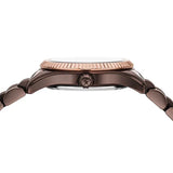 Buy Shop Michael Kors Lexington Three-Hand Brown Dial Brown Steel Strap Watch for Women - MK4844 USA Online