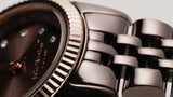 Buy Shop Michael Kors Lexington Three-Hand Brown Dial Brown Steel Strap Watch for Women - MK4844 USA Online