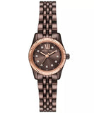 Buy Shop Michael Kors Lexington Three-Hand Brown Dial Brown Steel Strap Watch for Women - MK4844 USA Online