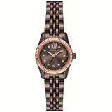 Buy Shop Michael Kors Lexington Three-Hand Brown Dial Brown Steel Strap Watch for Women - MK4844 USA Online