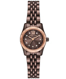 Buy Shop Michael Kors Lexington Three-Hand Brown Dial Brown Steel Strap Watch for Women - MK4844 USA Online