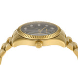 Buy Shop Michael Kors Lexington Three Hand Green Dial Gold Steel Strap Watch For Women - MK7449 USA Online