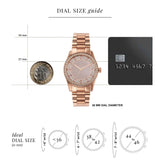 Buy Shop Michael Kors Lexington Three Hand Mother of Pearl Pink Dial Rose Gold Steel Strap Watch For Women - MK7444 USA Online