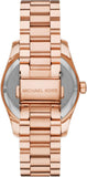 Buy Shop Michael Kors Lexington Three Hand Mother of Pearl Pink Dial Rose Gold Steel Strap Watch For Women - MK7444 USA Online