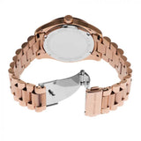 Buy Shop Michael Kors Lexington Three Hand Mother of Pearl Pink Dial Rose Gold Steel Strap Watch For Women - MK7444 USA Online