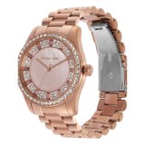 Buy Shop Michael Kors Lexington Three Hand Mother of Pearl Pink Dial Rose Gold Steel Strap Watch For Women - MK7444 USA Online