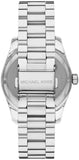 Buy Shop Michael Kors Lexington Three-Hand Pink Dial Silver Steel Strap Watch For Women - MK7443 USA Online