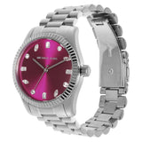 Buy Shop Michael Kors Lexington Three-Hand Pink Dial Silver Steel Strap Watch For Women - MK7443 USA Online