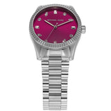 Buy Shop Michael Kors Lexington Three-Hand Pink Dial Silver Steel Strap Watch For Women - MK7443 USA Online