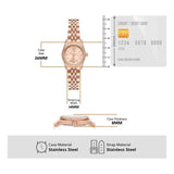 Buy Shop Michael Kors Lexington Three Hand Rose Gold Dial Rose Gold Steel Strap Watch For Women - MK4739 USA Online