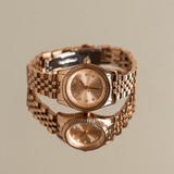 Buy Shop Michael Kors Lexington Three Hand Rose Gold Dial Rose Gold Steel Strap Watch For Women - MK4739 USA Online