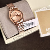 Buy Shop Michael Kors Lexington Three Hand Rose Gold Dial Rose Gold Steel Strap Watch For Women - MK4739 USA Online