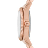 Buy Shop Michael Kors Lexington Three Hand Rose Gold Dial Rose Gold Steel Strap Watch For Women - MK4739 USA Online