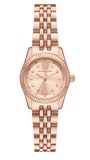 Buy Shop Michael Kors Lexington Three Hand Rose Gold Dial Rose Gold Steel Strap Watch For Women - MK4739 USA Online