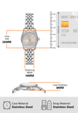 Buy Shop Michael Kors Lexington Three-Hand Silver Dial Silver Steel Strap Watch for Women - MK4843 USA Online