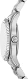 Buy Shop Michael Kors Lexington Three-Hand Silver Dial Silver Steel Strap Watch for Women - MK4843 USA Online