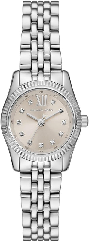 Buy Shop Michael Kors Lexington Three-Hand Silver Dial Silver Steel Strap Watch for Women - MK4843 USA Online