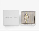Buy Shop Michael Kors Lexington Three-Hand Silver Dial Two Tone Steel Strap Watch for Women - MK4815 USA Online