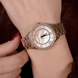 Buy Shop Michael Kors Lexington Three Hand White Dial Gold Steel Strap Watch For Women - MK4492 USA Online