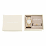 Buy Shop Michael Kors Lexington Three Hand White Dial Gold Steel Strap Watch For Women - MK4492 USA Online