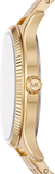 Buy Shop Michael Kors Lexington Three Hand White Dial Gold Steel Strap Watch For Women - MK4492 USA Online