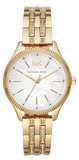 Buy Shop Michael Kors Lexington Three Hand White Dial Gold Steel Strap Watch For Women - MK4492 USA Online