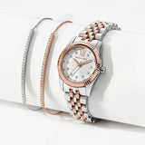 Buy Shop Michael Kors Lexington Three-Hand White Dial Two Tone Steel Strap Watch for Women - MK4817 USA Online