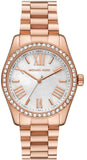 Buy Shop Michael Kors Lexington White Dial Rose Gold Steel Strap Watch for Women - MK1088 USA Online