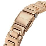 Buy Shop Michael Kors Lilane Three Hand Mother of Pearl White Dial Rose Gold Steel Strap Watch For Women - MK4557 USA Online