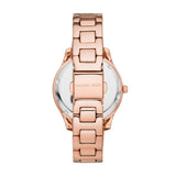Buy Shop Michael Kors Lilane Three Hand Mother of Pearl White Dial Rose Gold Steel Strap Watch For Women - MK4557 USA Online