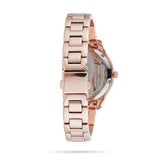 Buy Shop Michael Kors Lilane Three Hand Mother of Pearl White Dial Rose Gold Steel Strap Watch For Women - MK4557 USA Online