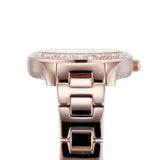 Buy Shop Michael Kors Lilane Three Hand Mother of Pearl White Dial Rose Gold Steel Strap Watch For Women - MK4557 USA Online