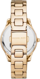 Buy Shop Michael Kors Liliane Mother of Pearl White Dial Gold Steel Strap Watch For Women - MK4555 USA Online