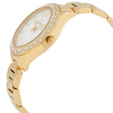 Buy Shop Michael Kors Liliane Mother of Pearl White Dial Gold Steel Strap Watch For Women - MK4555 USA Online
