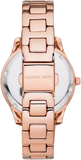 Buy Shop Michael Kors Liliane Three Hand Rose Gold Dial Rose Gold Steel Strap Watch For Women - MK4651 USA Online