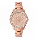 Buy Shop Michael Kors Liliane Three Hand Rose Gold Dial Rose Gold Steel Strap Watch For Women - MK4651 USA Online
