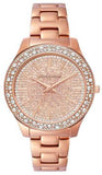 Buy Shop Michael Kors Liliane Three Hand Rose Gold Dial Rose Gold Steel Strap Watch For Women - MK4651 USA Online