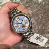 Buy Shop Michael Kors Madelyn Quartz Blue Dial Silver Steel Strap Watch For Women - MK6286 USA Online