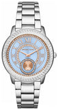 Buy Shop Michael Kors Madelyn Quartz Blue Dial Silver Steel Strap Watch For Women - MK6286 USA Online