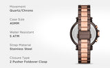 Buy Shop Michael Kors Maren Chronograph Brown Dial Two Tone Steel Strap Watch for Women - MK7496 USA Online
