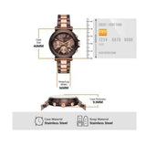 Buy Shop Michael Kors Maren Chronograph Brown Dial Two Tone Steel Strap Watch for Women - MK7496 USA Online
