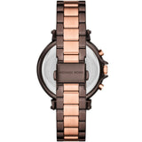 Buy Shop Michael Kors Maren Chronograph Brown Dial Two Tone Steel Strap Watch for Women - MK7496 USA Online