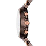 Buy Shop Michael Kors Maren Chronograph Brown Dial Two Tone Steel Strap Watch for Women - MK7496 USA Online
